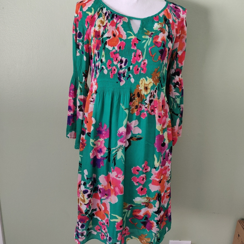 Pre loved green floral dress